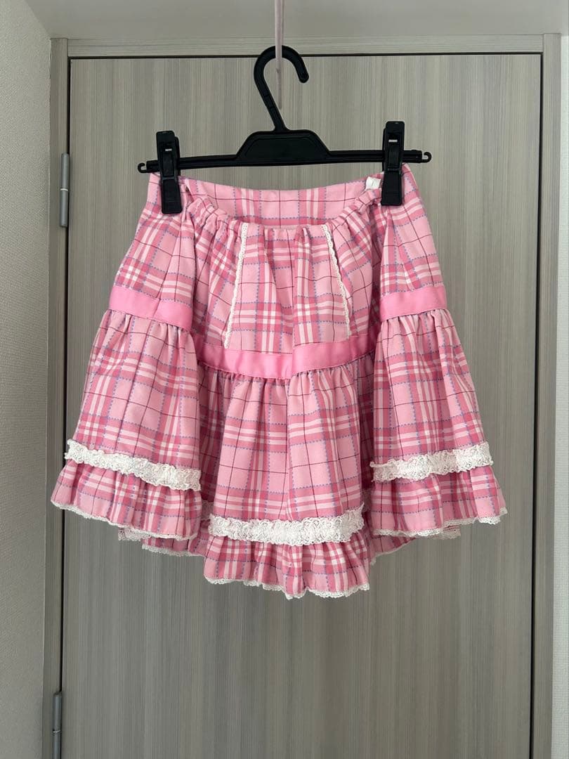 激レア2012年Angelic Prettyチェック柄　メレンゲタータンスカート