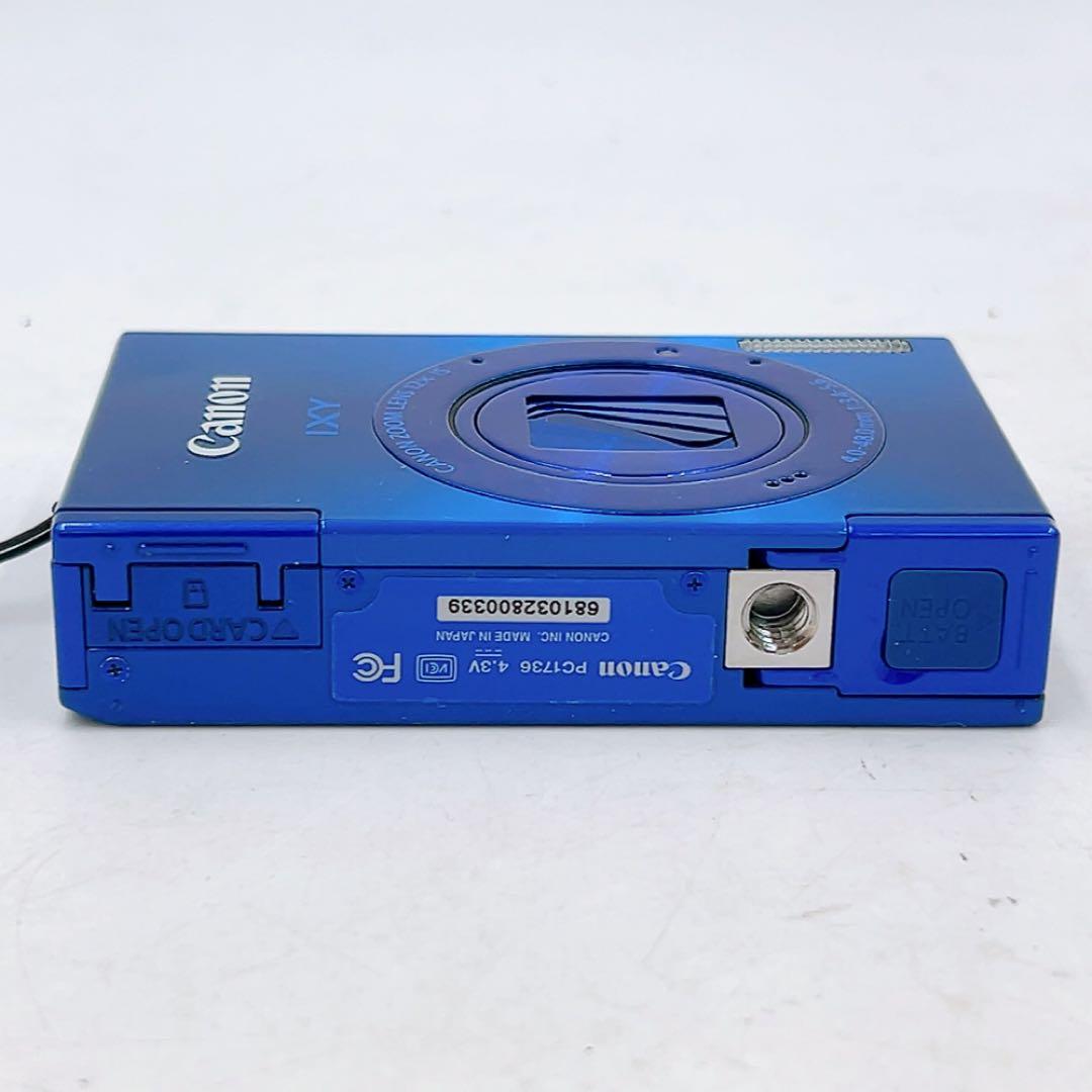 1ADM008【動作OK】キャノン Canon IXY3 PC1736 ブルー