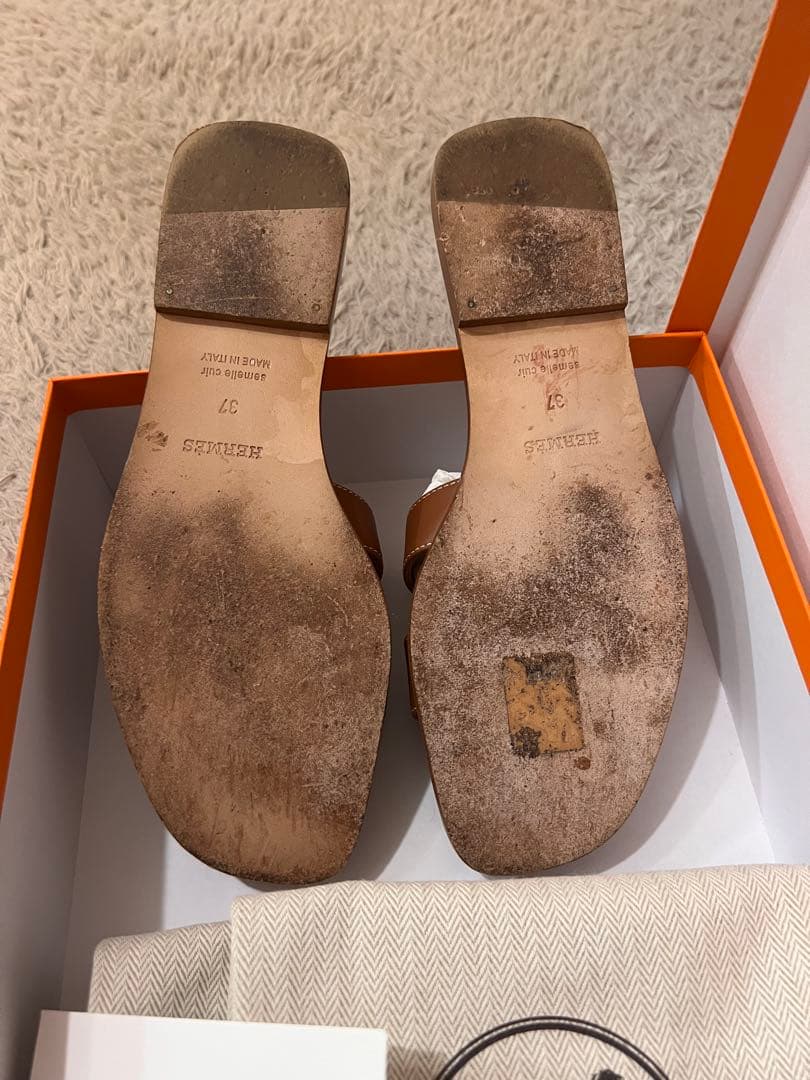 HERMÈS ブラウン スライドサンダル