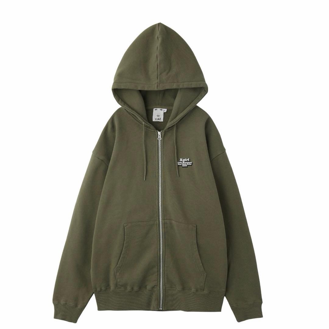 X-girl フェイスロゴ　ジップパーカー　パーカー　新品未使用品
