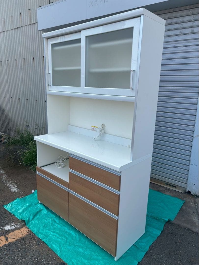 食器棚 レンジボード キッチンボード pamouna パモウナ H190W120