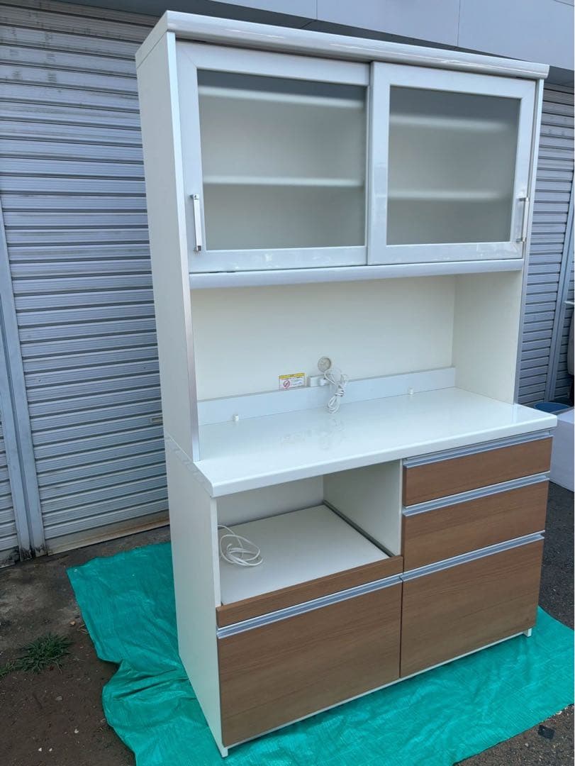 食器棚 レンジボード キッチンボード pamouna パモウナ H190W120