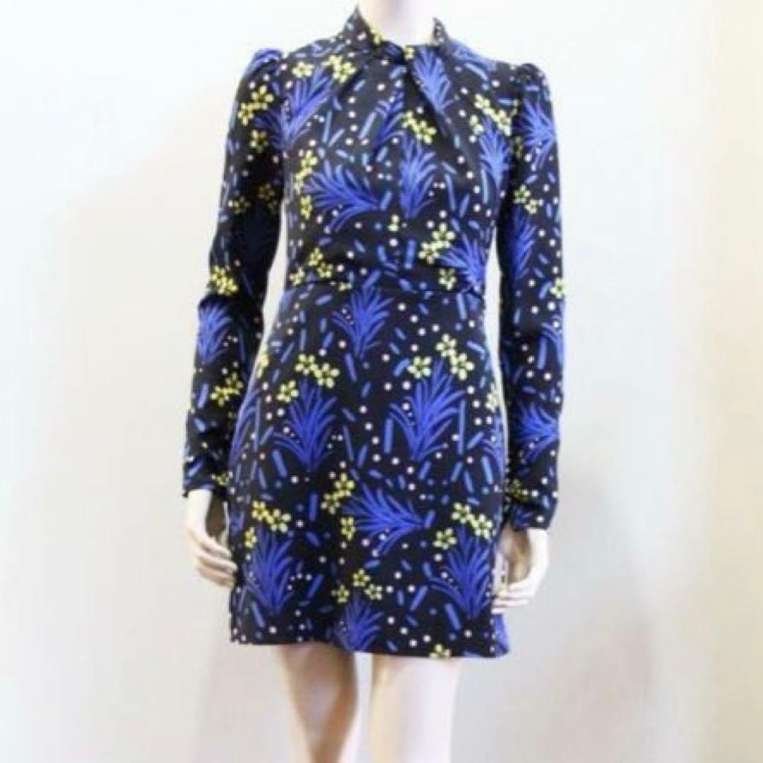 SelfPortrait花柄バックオープン ミニワンピース