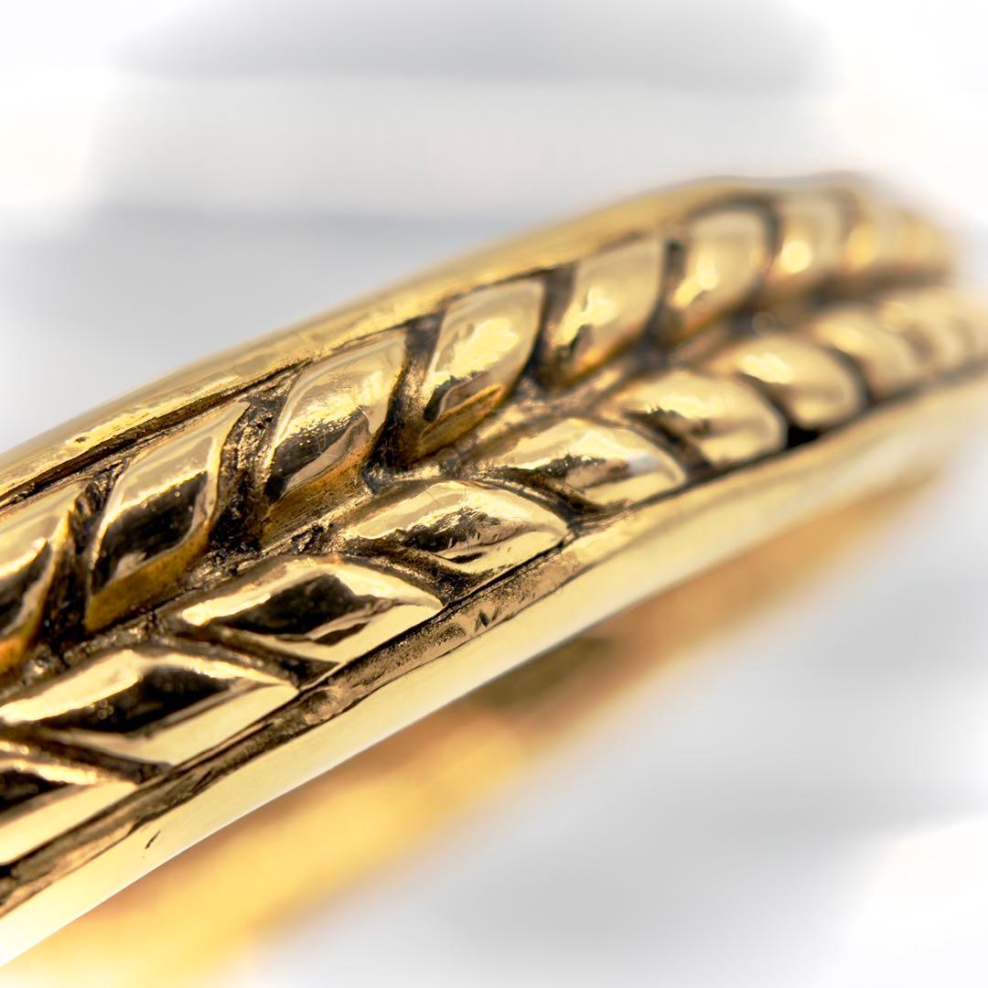 CHANEL シャネル ヴィンテージ バングル ブレスレット ロープ柄 ゴールド