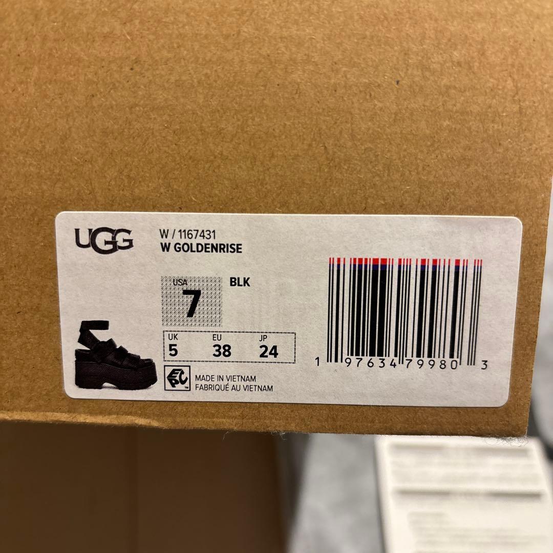 新品　アグ　UGG GOLDENRISE サンダル ブラック 24cm