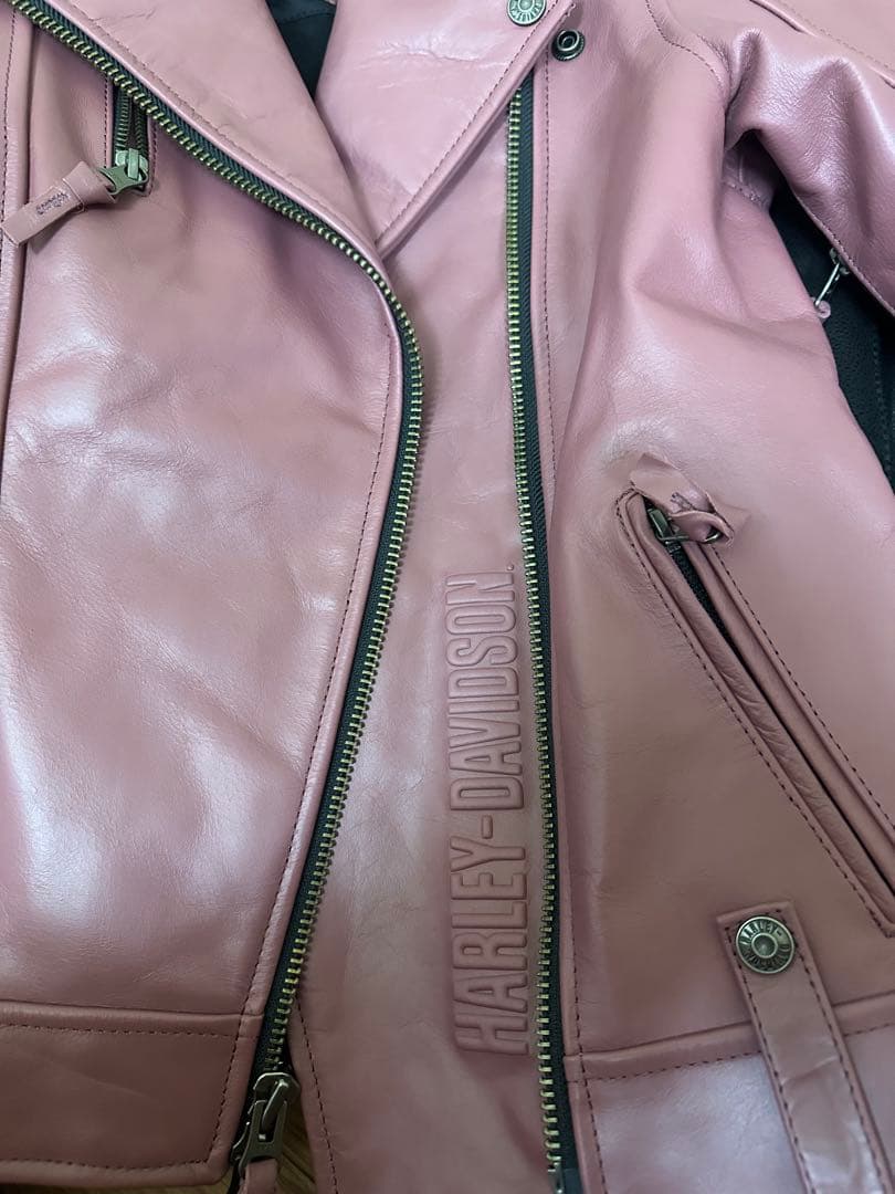 ハーレーダビッドソン革ジャケット（ピンク）