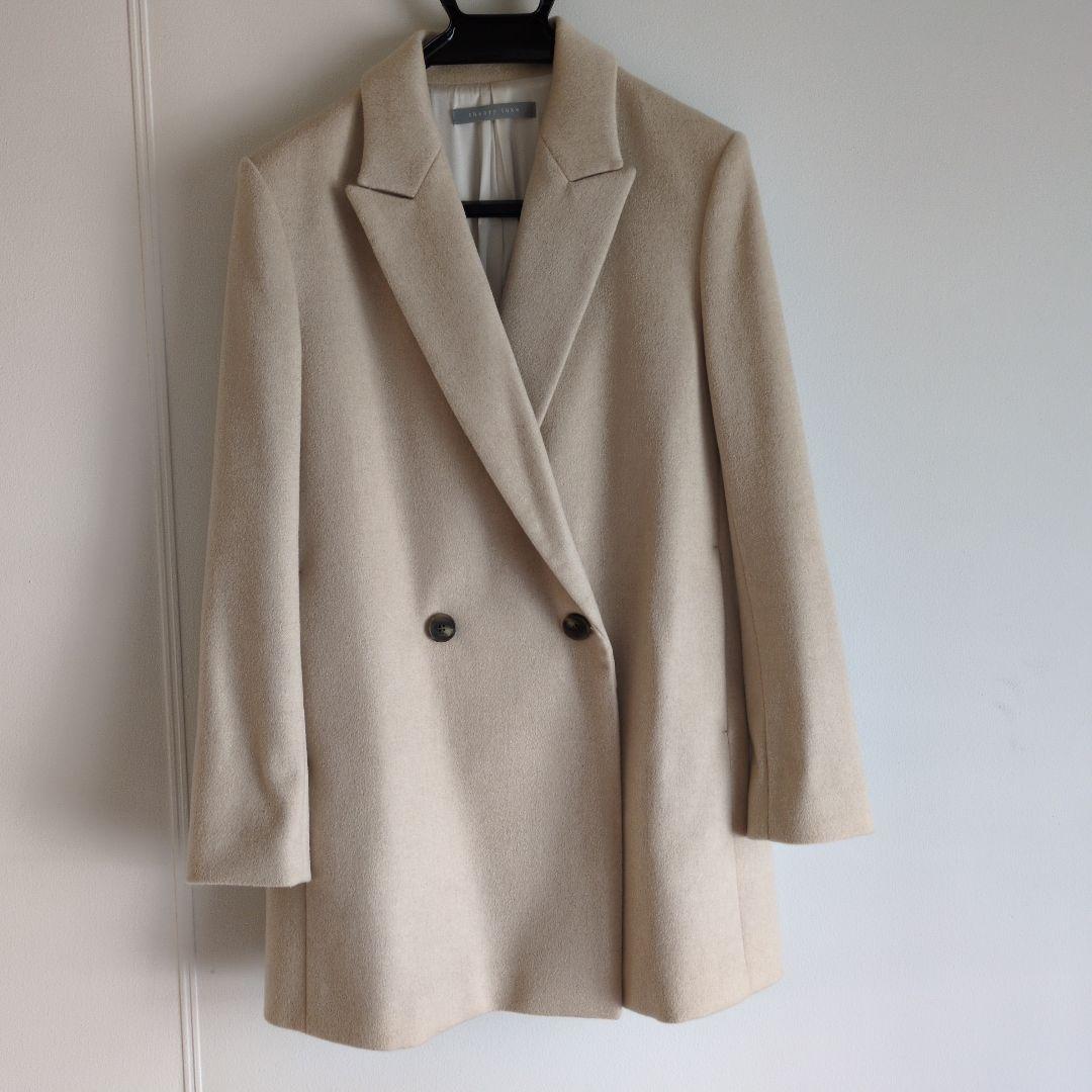 theoryLuxe長めのダブルブレストジャケットSIZE38カシミヤ100%