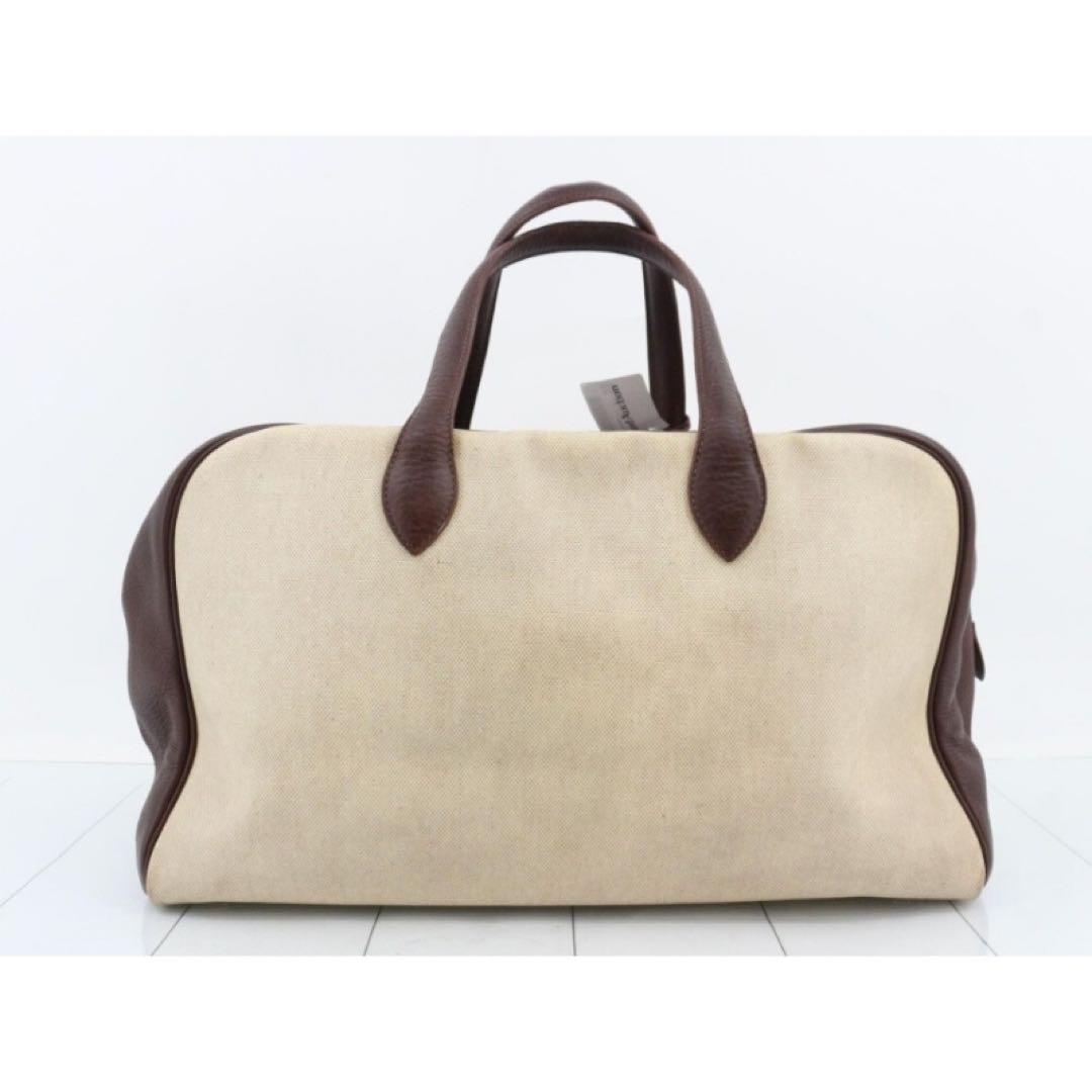 エルメス 3253 ヴィクトリア 43 ボストンバッグ トワルアッシュトリヨン