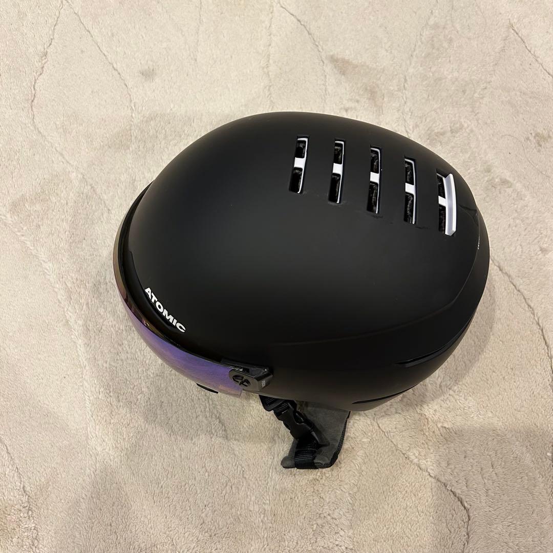 ATOMIC ブラック ヘルメット ミラーレンズ S 大人　マスク・ケース付き