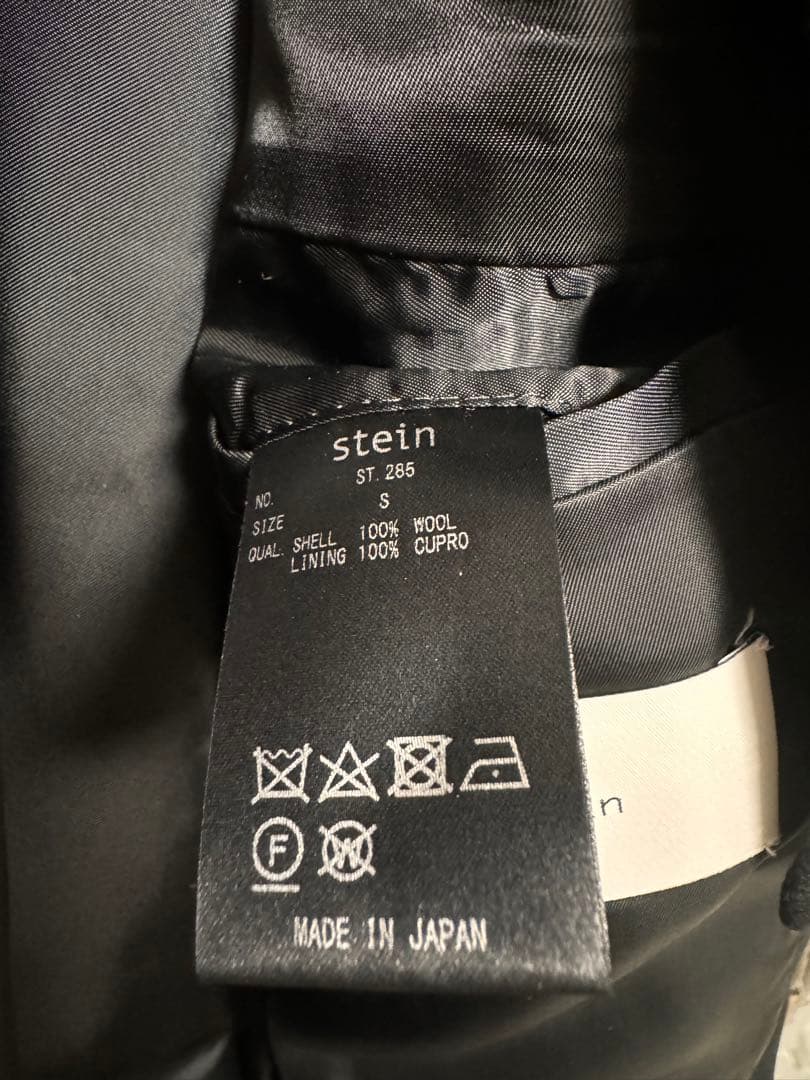 stein ノーカラージャケット S ブラック