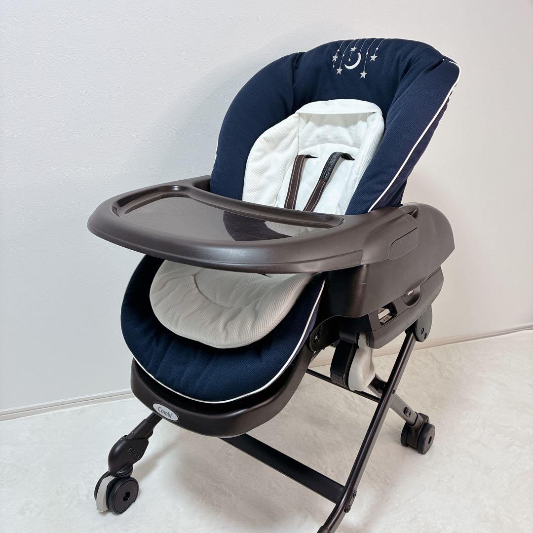 【美品】Combi コンビ ネムリラ 手動 ハイローチェア バースデイ限定