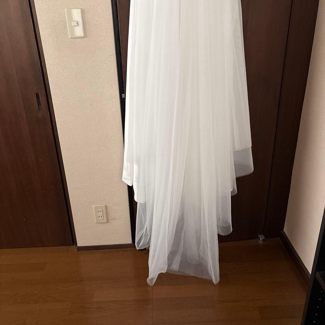 キャミソール サテン チュール 前撮り ウェディングドレス（WD242239）