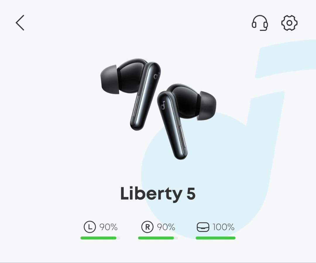 Liberty 5 ワイヤレスイヤホン ブラック 充電ケース付き