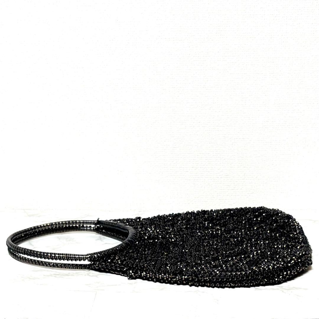 ✨極美品✨アンテプリマ ワイヤーバッグ ハンドバッグ ラウンド 縦型 ブラック