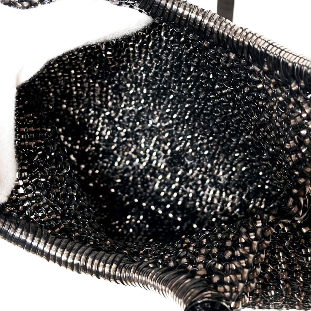 ✨極美品✨アンテプリマ ワイヤーバッグ ハンドバッグ ラウンド 縦型 ブラック