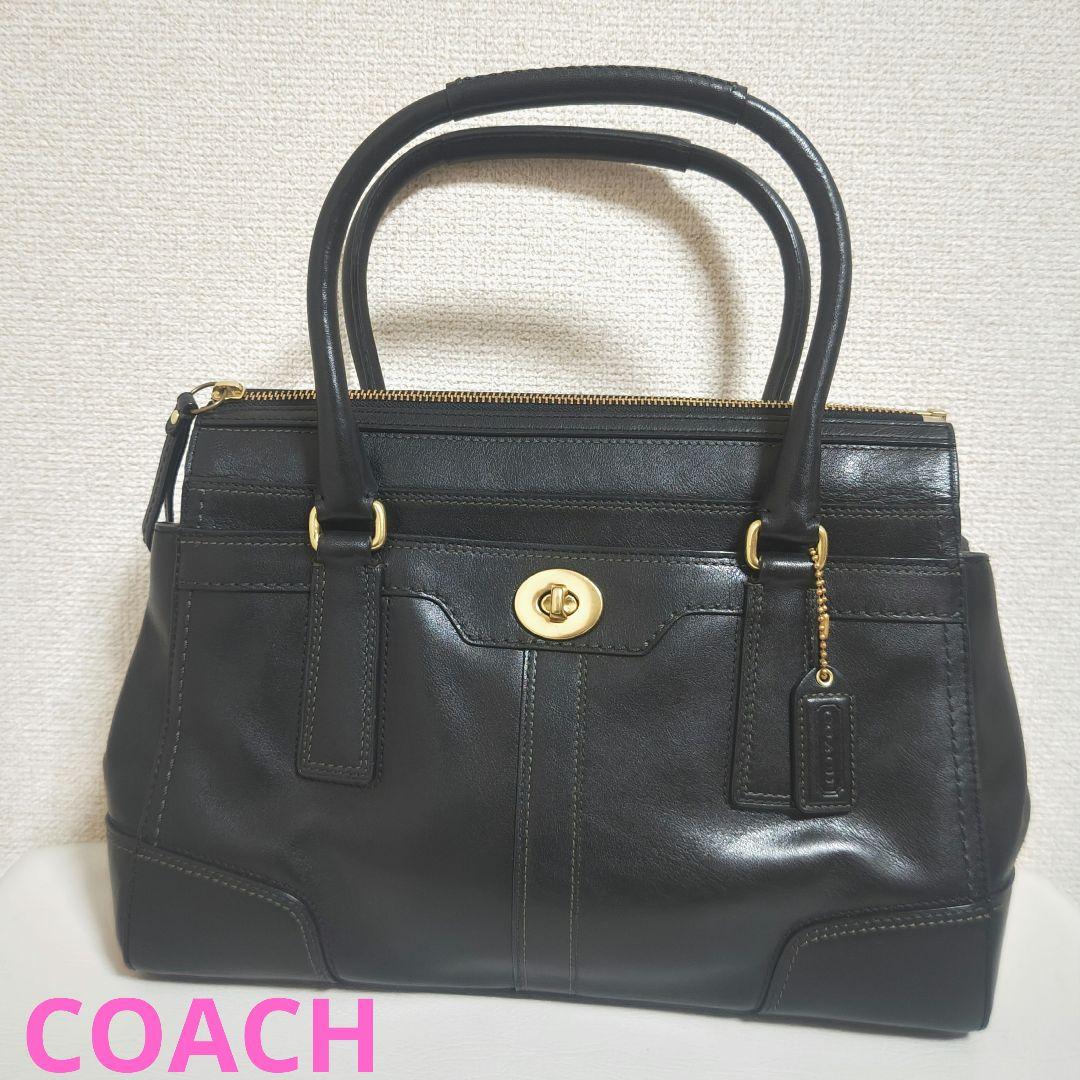 COACH ハンドバッグ　レザー　ブラック