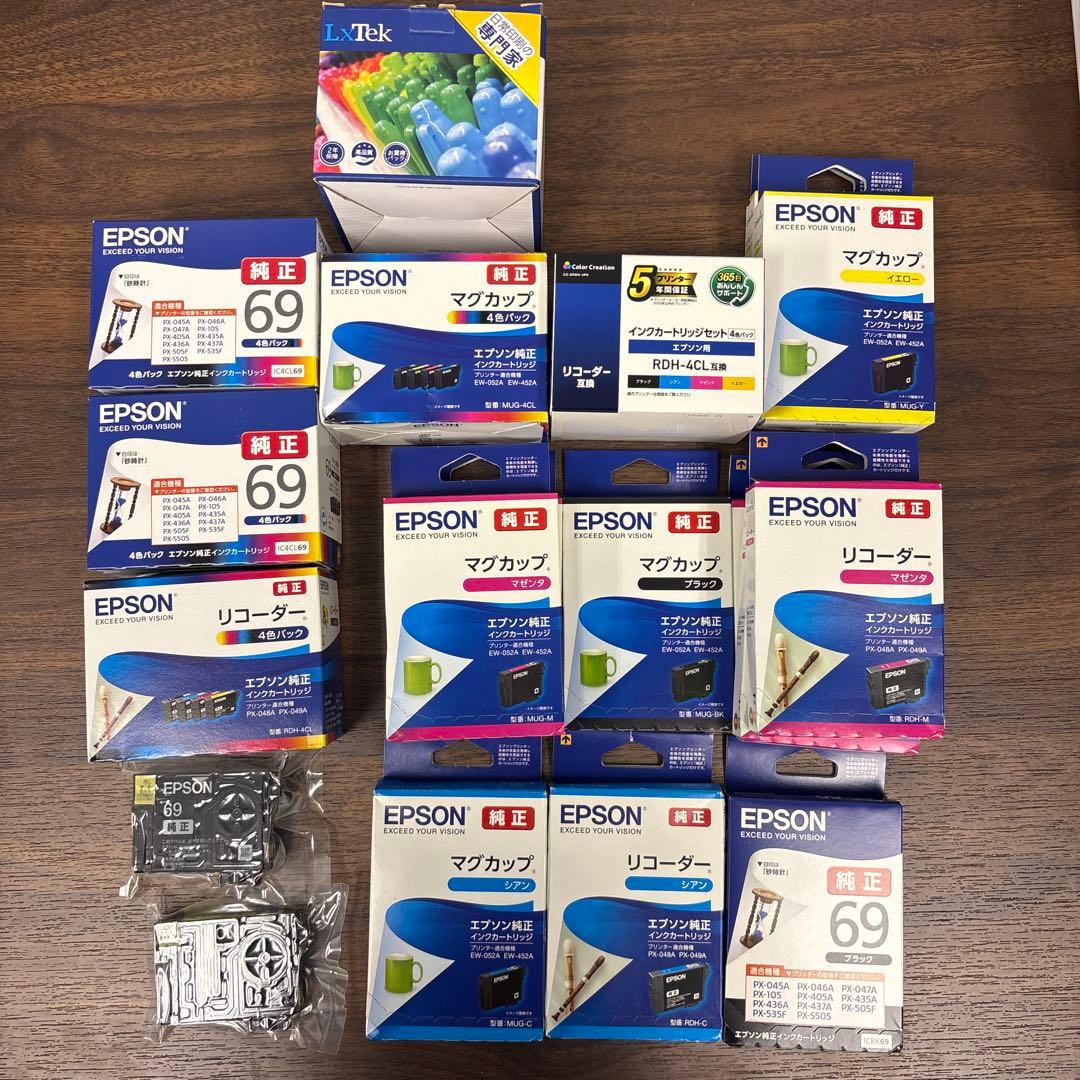 EPSON インクまとめ売り　インクカートリッジ69 4色セット　マグカップなど