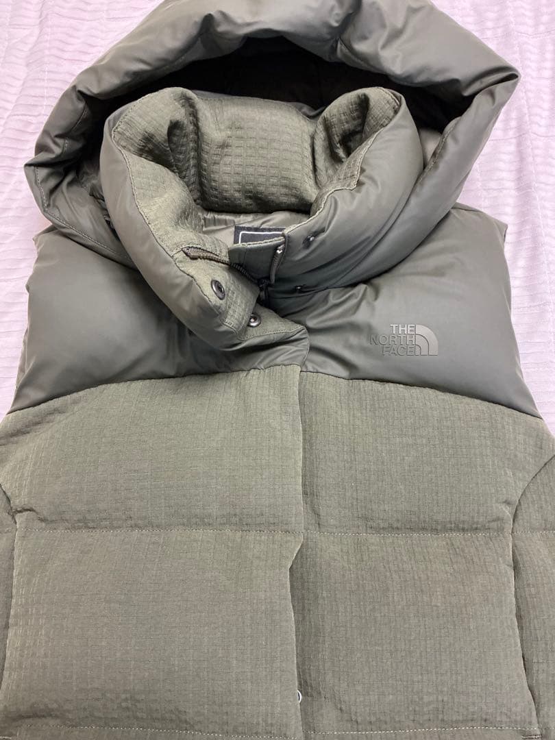 最終値下） THE NORTH FACE フード付ダウンベスト オリーブグリーン