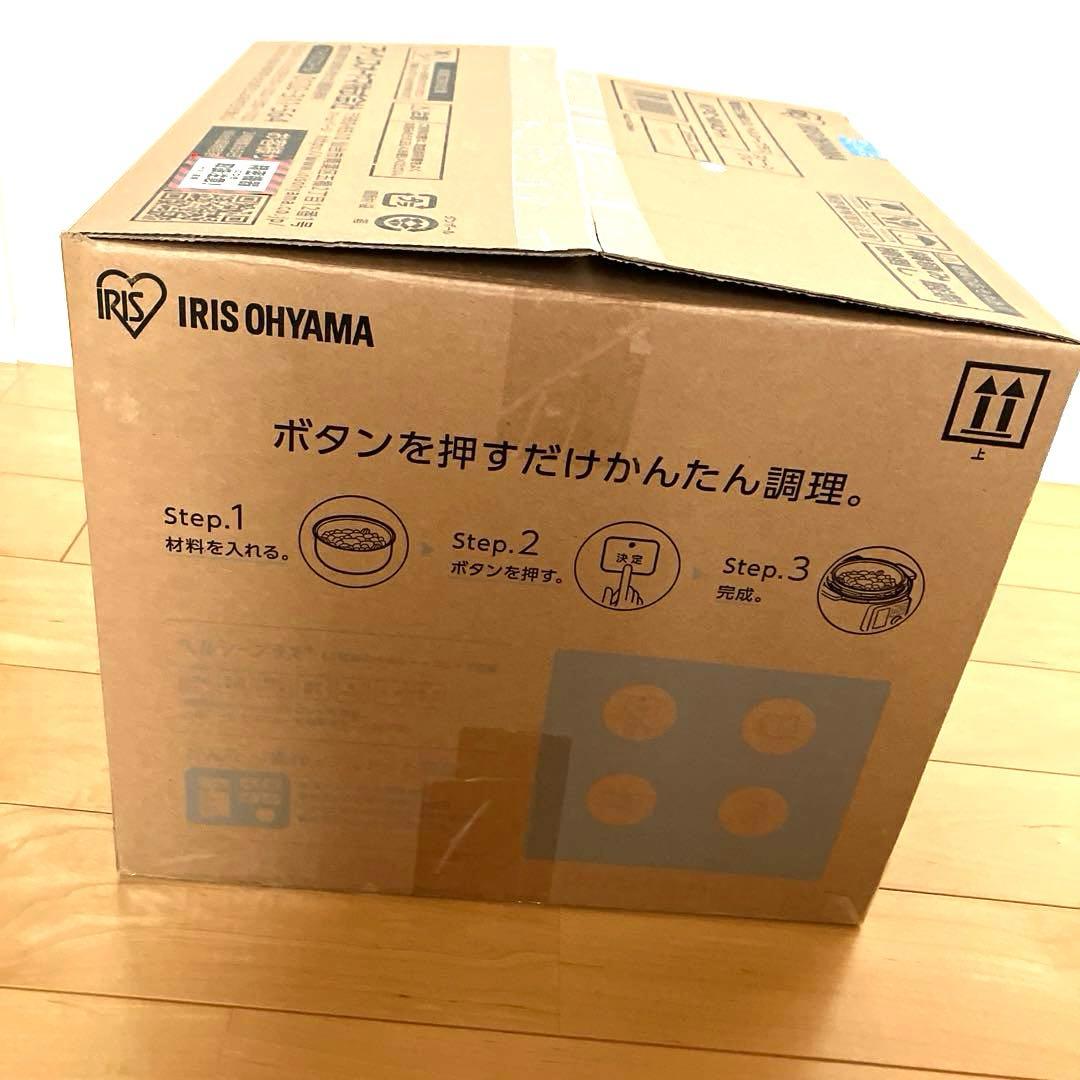 【開封未使用】アイリスオーヤマ 電気圧力鍋 KPC-MA3-H 3Lグレー木目調