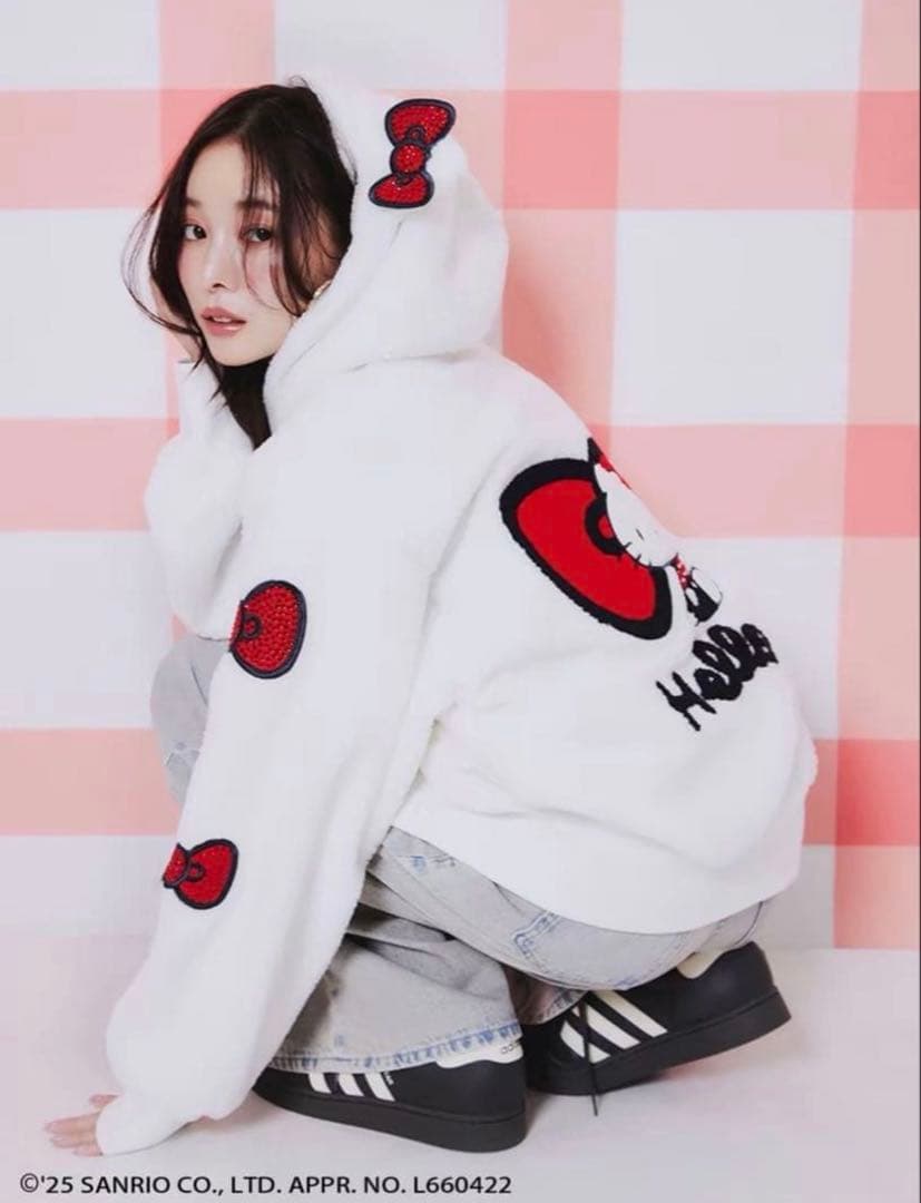 i*n様 スナイデル♡ハローキティ プレミアムパーカー　ホワイト
