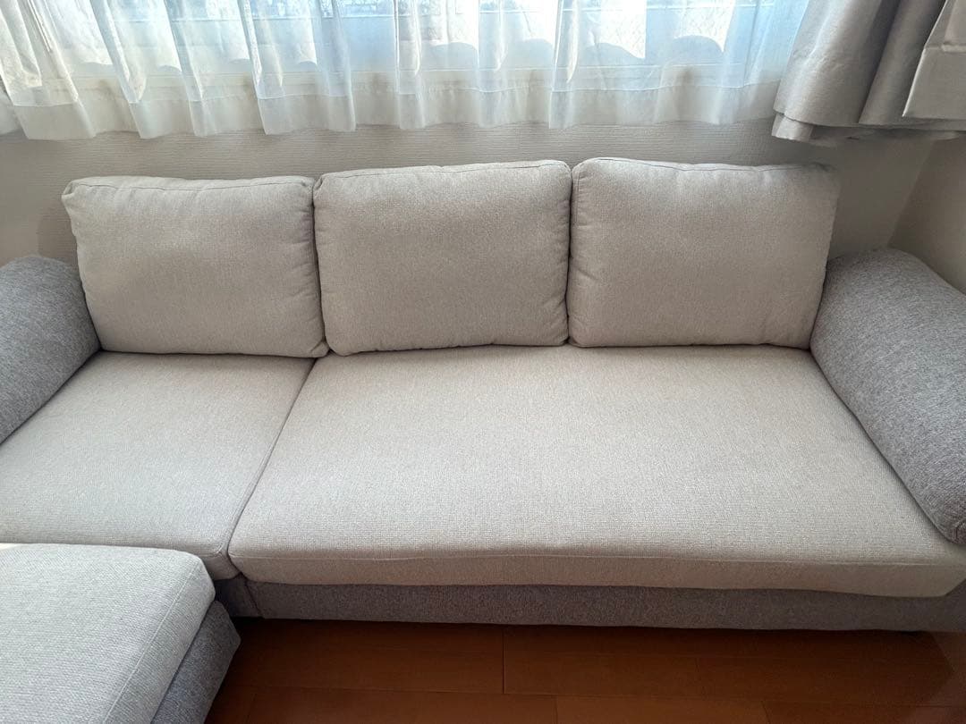 三人掛け　コーナーソファ タンスのゲンCARLO グレー