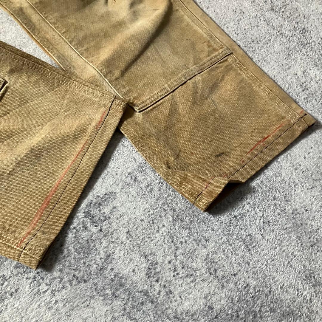90sCarharttカーハートUSA製ダック地ダブルニーワークパンツベージュ