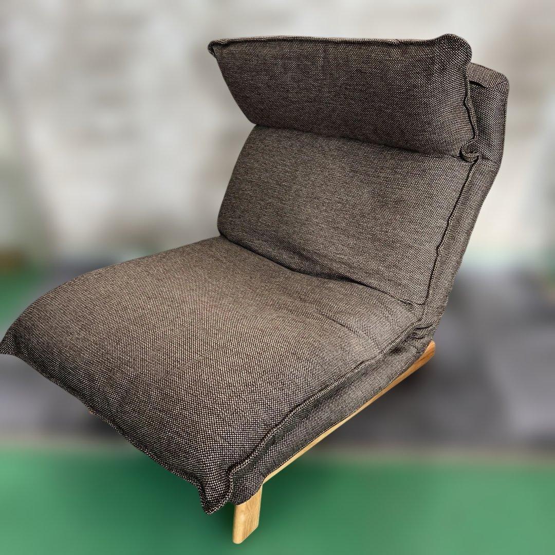 【美品】無印　ハイバックリクライニングソファ1シーター　ブラウン