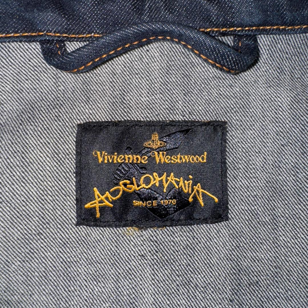 【スクイグル柄☆オーブ刺繍】ヴィヴィアンウエストウッド デニムジャケット
