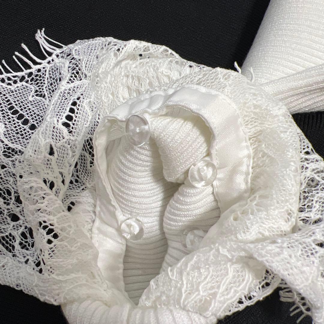 アプワイザーリッシェ　袖レースビスチェ切替ワンピース　特殊黒　M