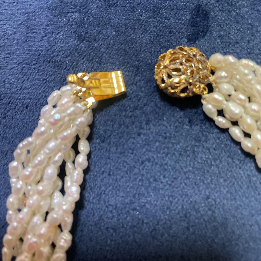 淡水パール10連ネックレス＆イヤリング