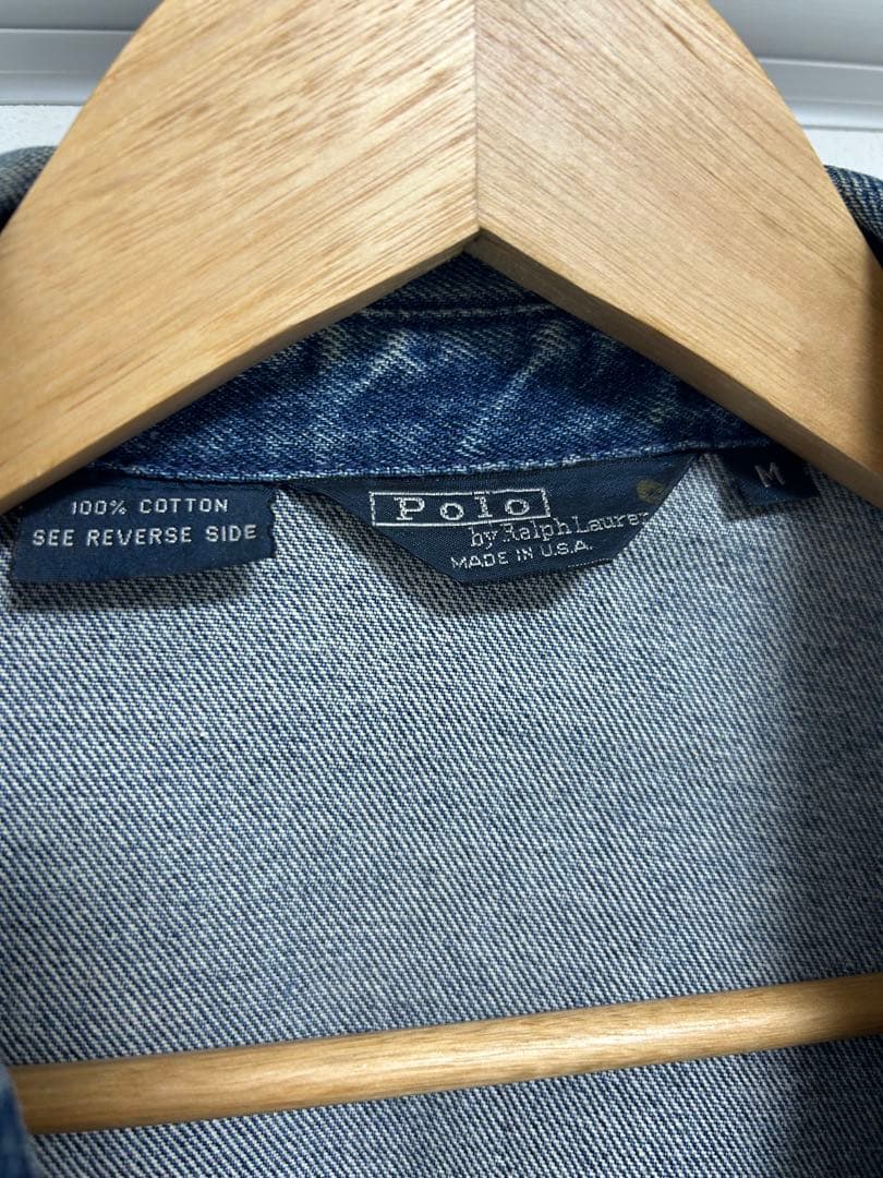 80s USA製 ポロラルフローレン デニムスイングトップ
