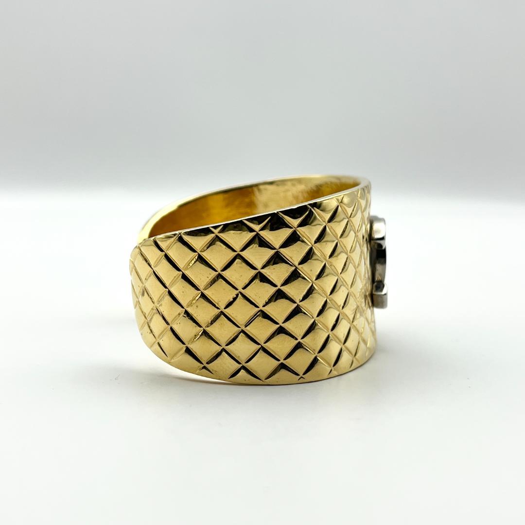 シャネル 98P ココマーク マトラッセ バングル GP ゴールド 箱・タグ付き