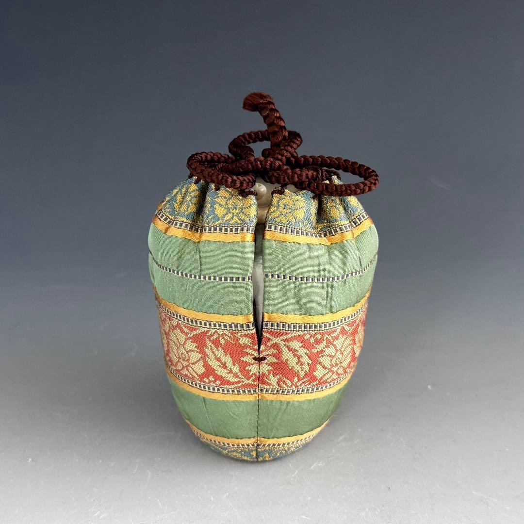 茶道具　濃茶器　茶入　雪結晶釉　坂東豊光　共箱　仕服付　茶会　茶事　稽古　北海道