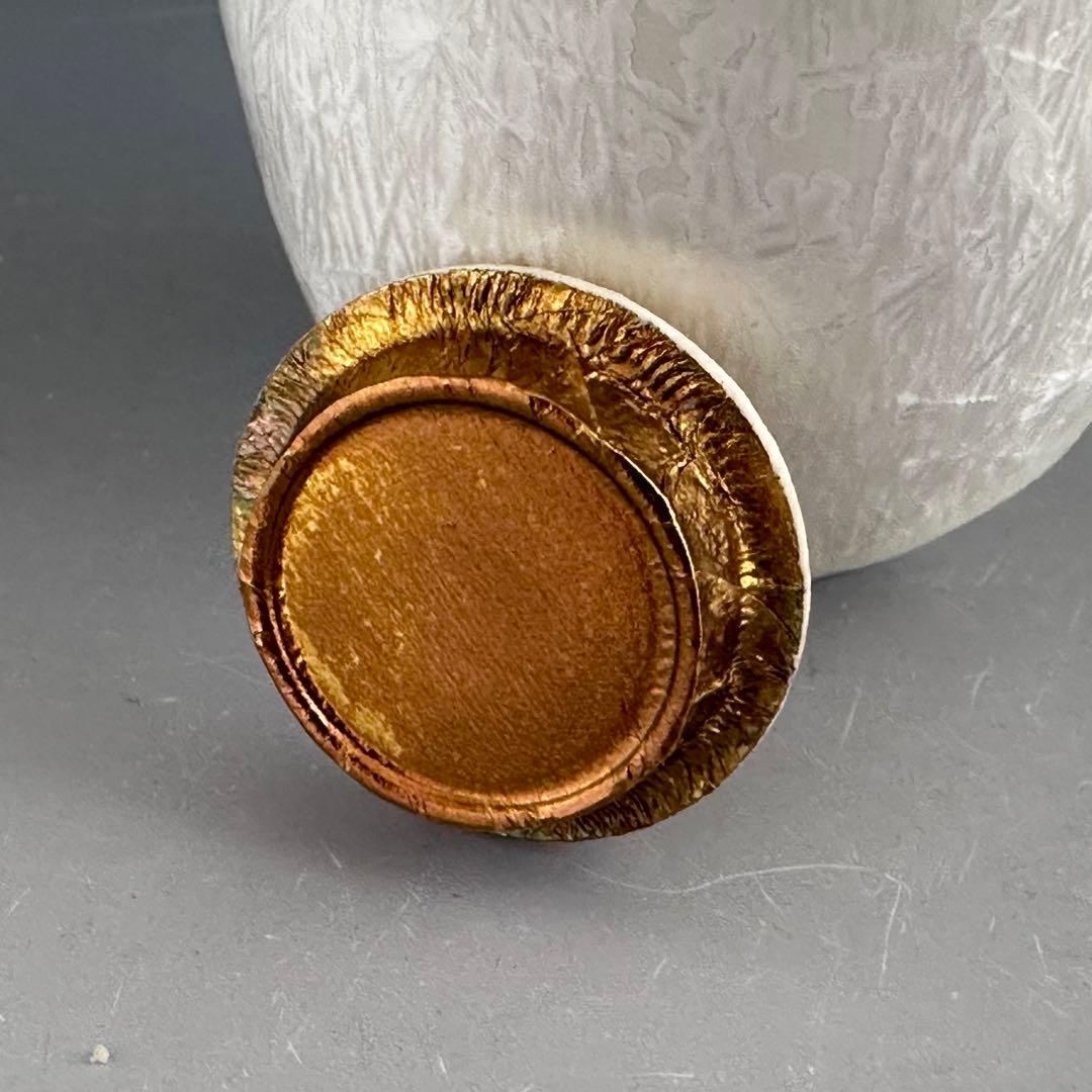 茶道具　濃茶器　茶入　雪結晶釉　坂東豊光　共箱　仕服付　茶会　茶事　稽古　北海道