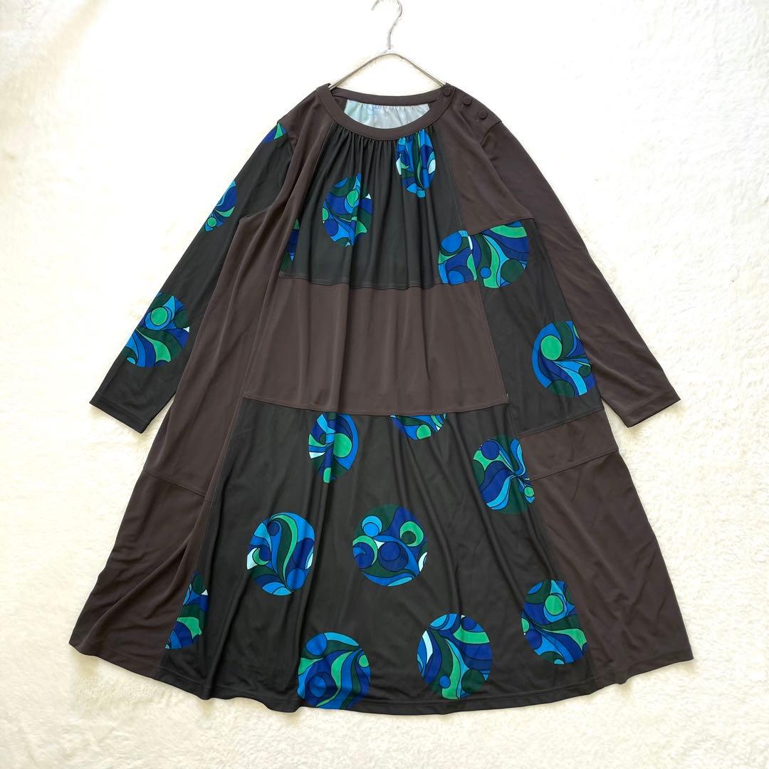 美品 TOKUKO 1er VOL ドット柄 Aラインワンピース