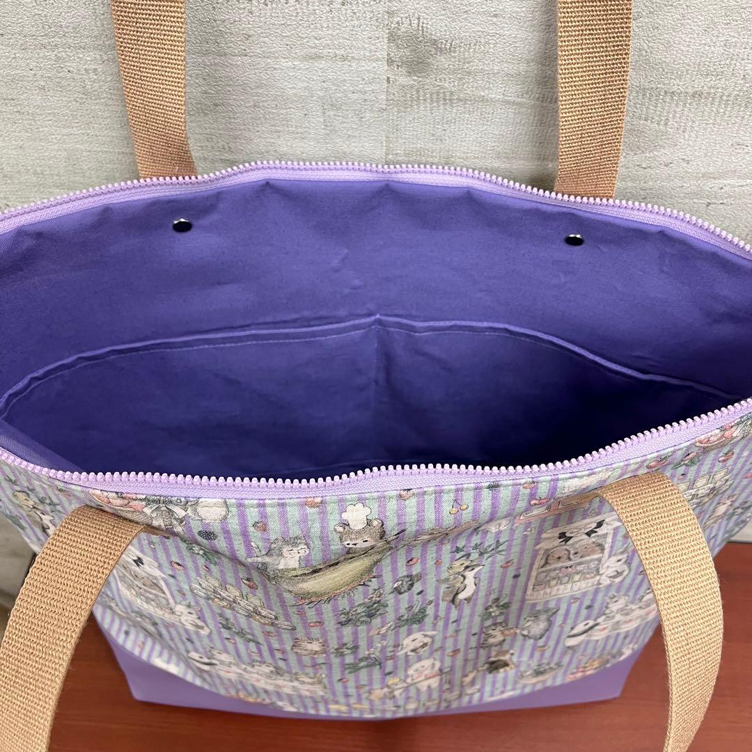 yukiemonハンドメイド　45㎝ファスナービッグトートバック　①