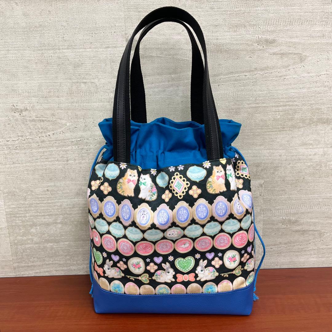 yukiemonハンドメイド　45㎝ファスナービッグトートバック　①