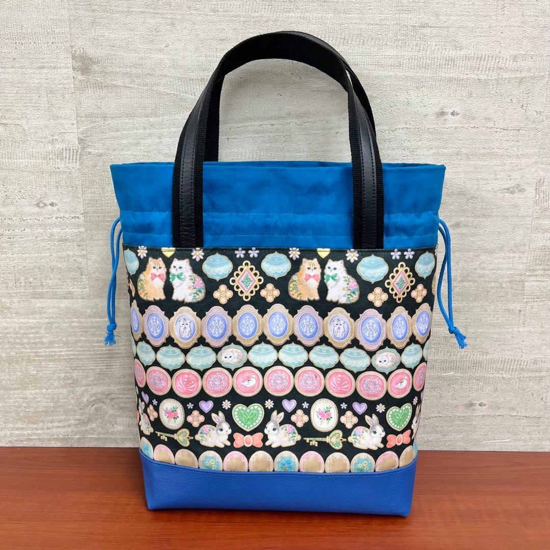 yukiemonハンドメイド　45㎝ファスナービッグトートバック　①