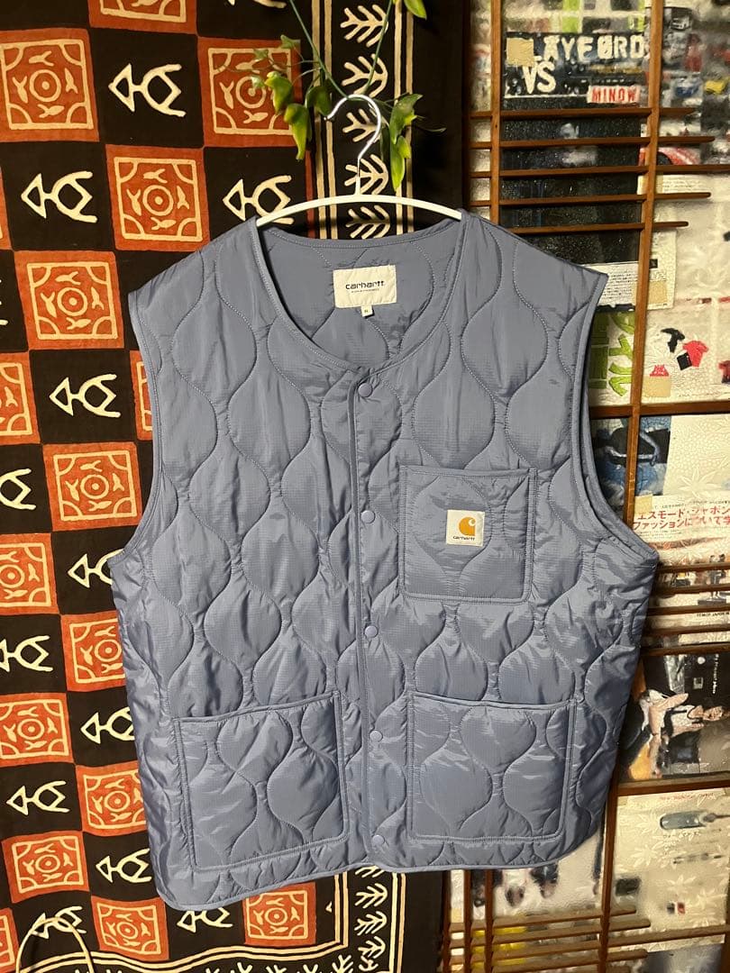 carhartt キルティングダウンベスト XL ライトブルージントニック