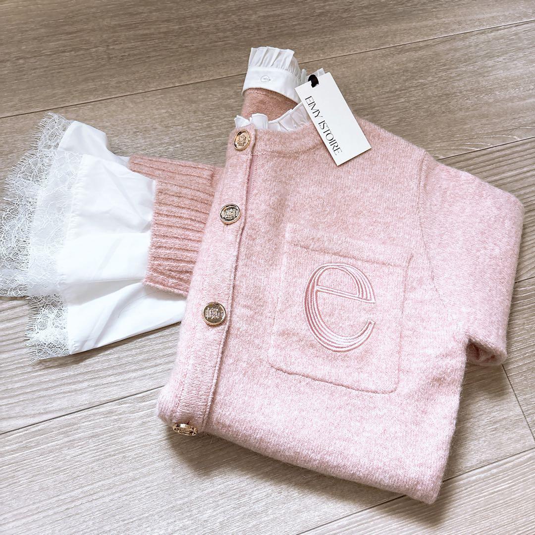 EIMY ISTOIRE モヘア カーディガン ピンク