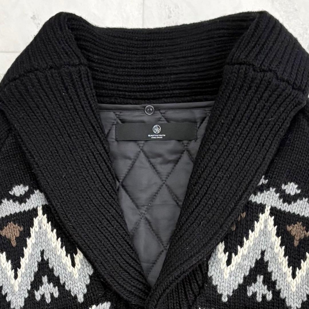 ビューティ&ユースユナイテッドアローズノルディック柄 ライナー付きニット