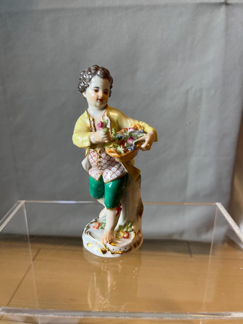 (再値下しました）マイセン ガーデナーシリーズ 陶器人形 高さ約14cm