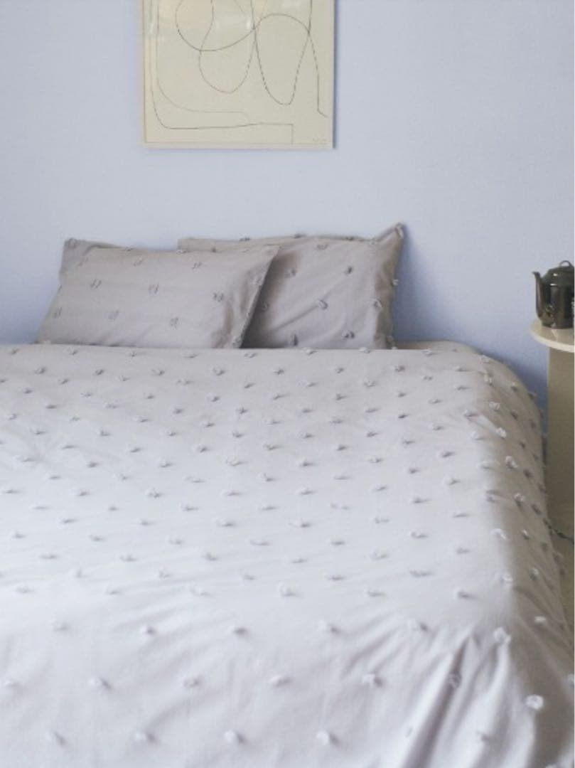 新品未使用　ジェラートピケ　掛け布団カバー　ドビードット　2点セット シングル