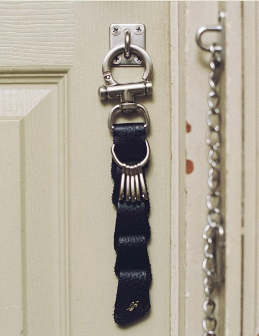 小物 LIDNM Llife LEATHER KEY CHAIN BLACK