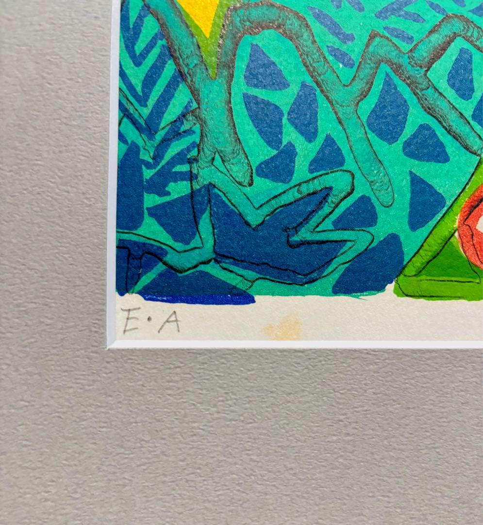 【真作】　片岡球子　版画　限定100部　リトグラフ　本人サイン　　赤富士　生前作