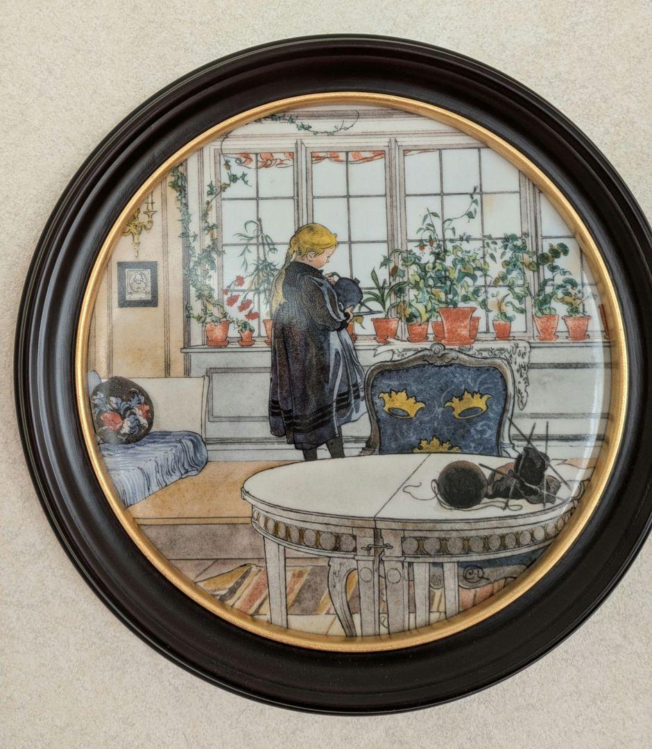 ロイヤルコペンハーゲン カールラーション 陶板名画『窓辺の花』