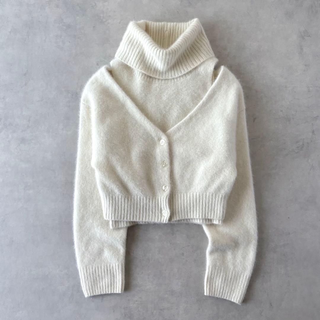 美品♡　スナイデル　フォックスアルパカ　カーディガン＆ノースリタートル　セット