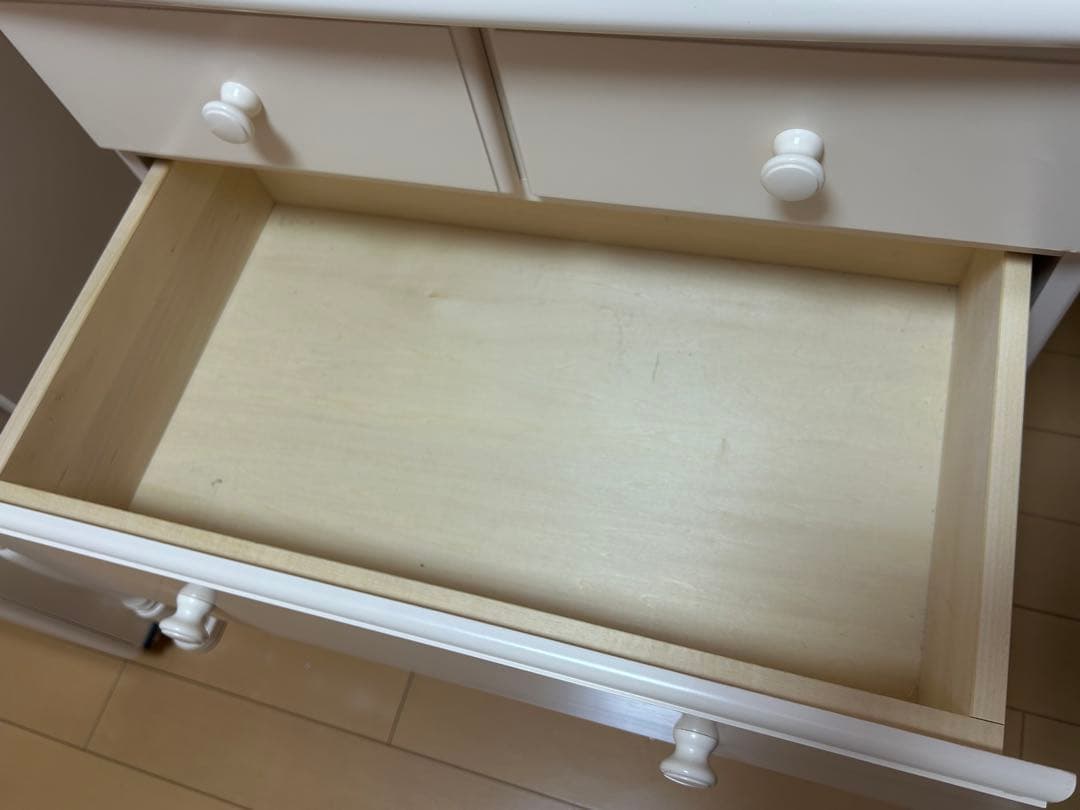 カリモク　ミニチェスト　アイボリー