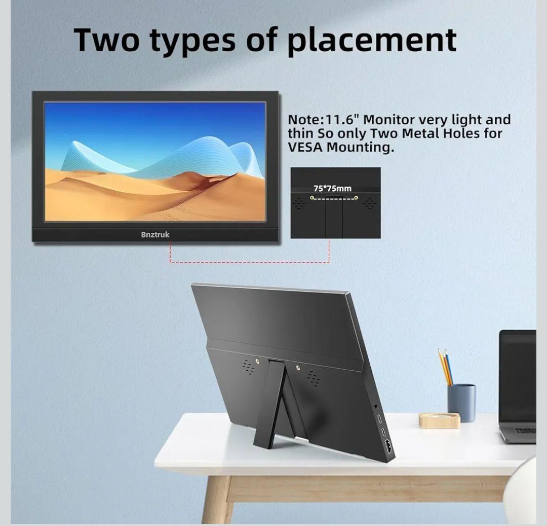 【送料無料】11.6インチ タッチパネルモバイルモニター