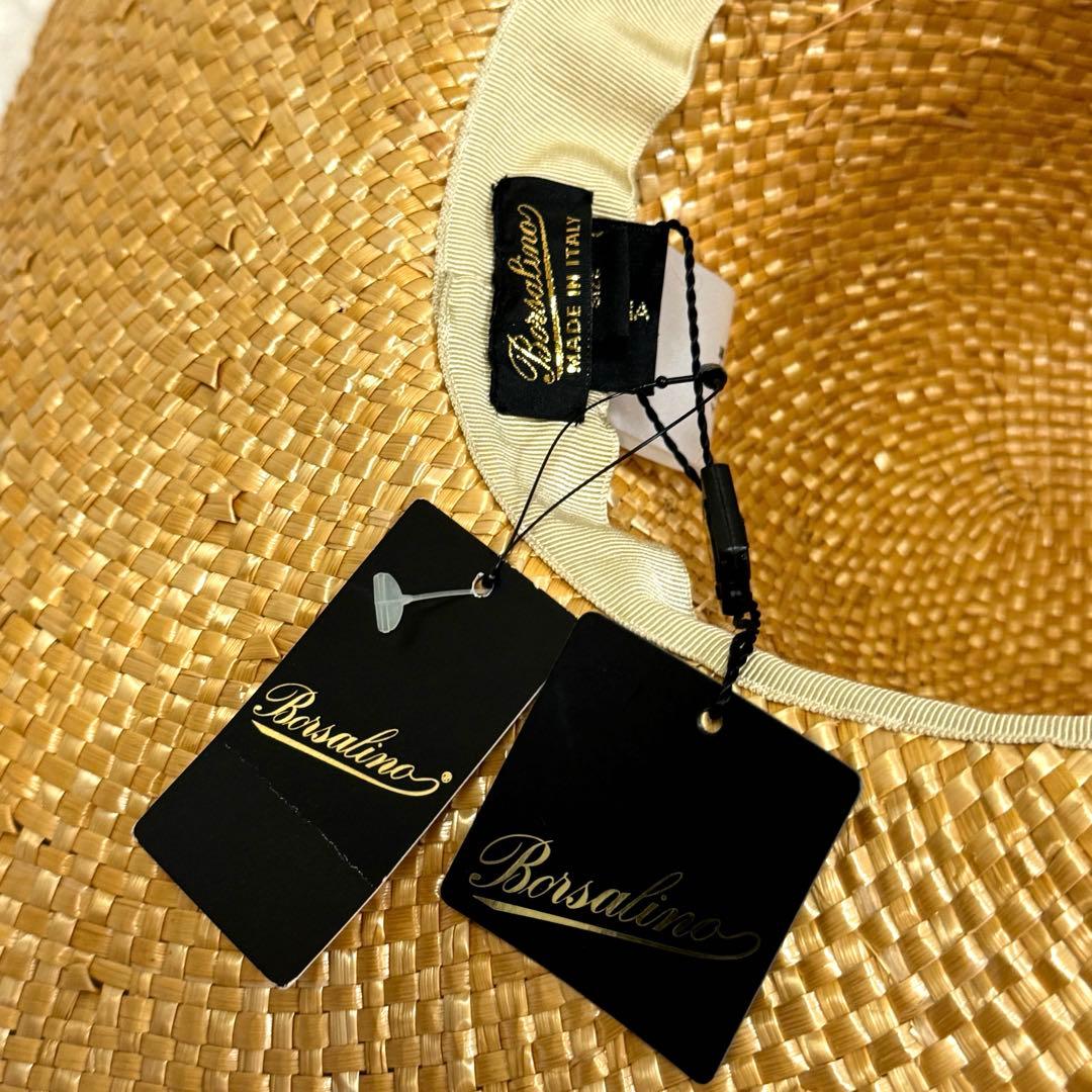 未使用品 Borsalino ボルサリーノ 帽子 キャペリンハット イタリア製